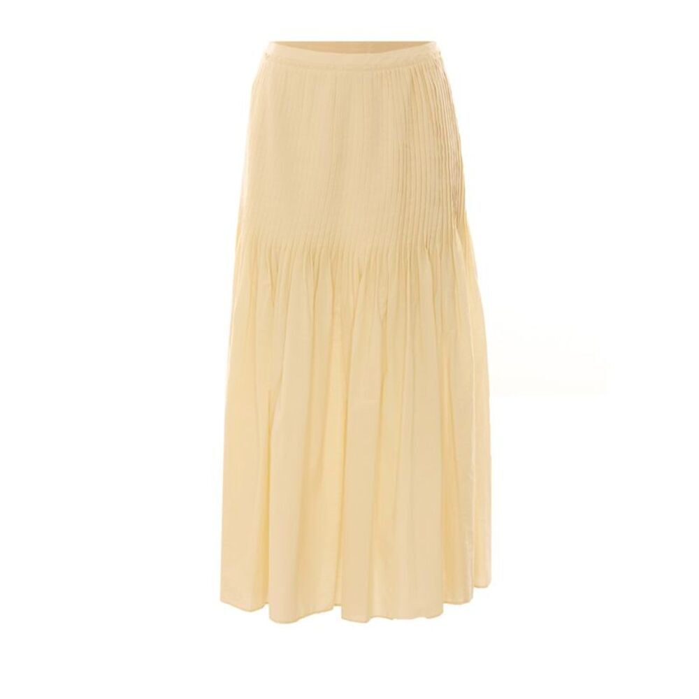 Auralee Women Super Fine Cotton Lawn Pin-Tuck Skirt
